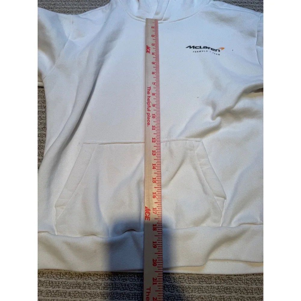 Hollister McLaren Formula 1 Team Hoodie White MCL60 2023 Graphic Mens XS - Picture 8 of 8